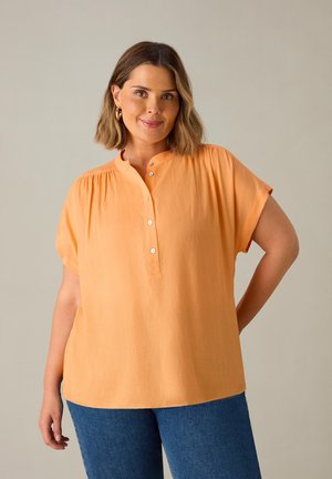 SHORT SLEEVE BUTTON - Pusero - orange