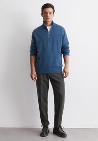 Marc O'Polo TROYER REGULAR - Strickpullover - navy gray