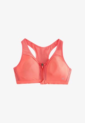 ACTIVE SPORTS IMPACT DRY TECH ZIP FRONT - Tvirtai krūtinę prilaikanti sportinė liemenėlė - coral pink