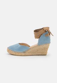 Selected Femme SLFMIA WEDGE  - Sapatos de salto alto com atacadores - blue bell
