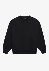 OVERSIZE BASIC CREWNECK UNISEX - Mikina - true black