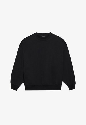 YOURTURN OVERSIZE BASIC CREWNECK UNISEX - Sweatshirt - true black