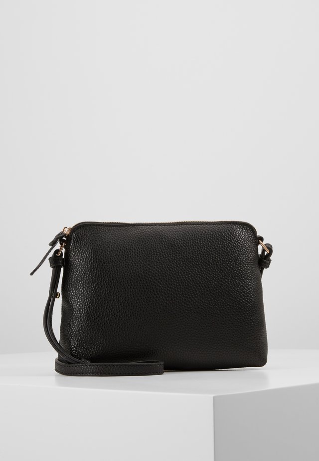 TAN ZIP TOP CROSS BODY - Sac bandoulière - black