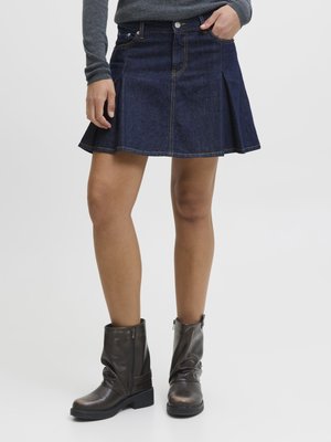 JXALORA PLEATED SKIRT - Pliceret nederdel /Nederdele med folder - dark blue denim