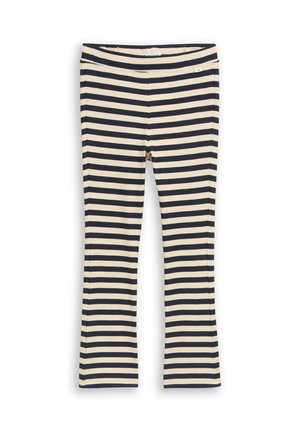 FLARED MIT STREIFENMUSTER - Leggings - Hosen - dark blue/off white stripe