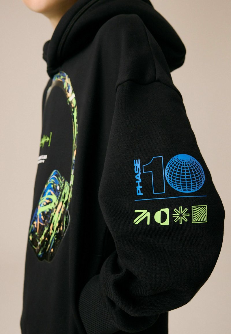 Pull à Capuche Next Bleu Garçon 12-13 Ans - Logo Graphique, Coton/poly, état Parfait Occasion