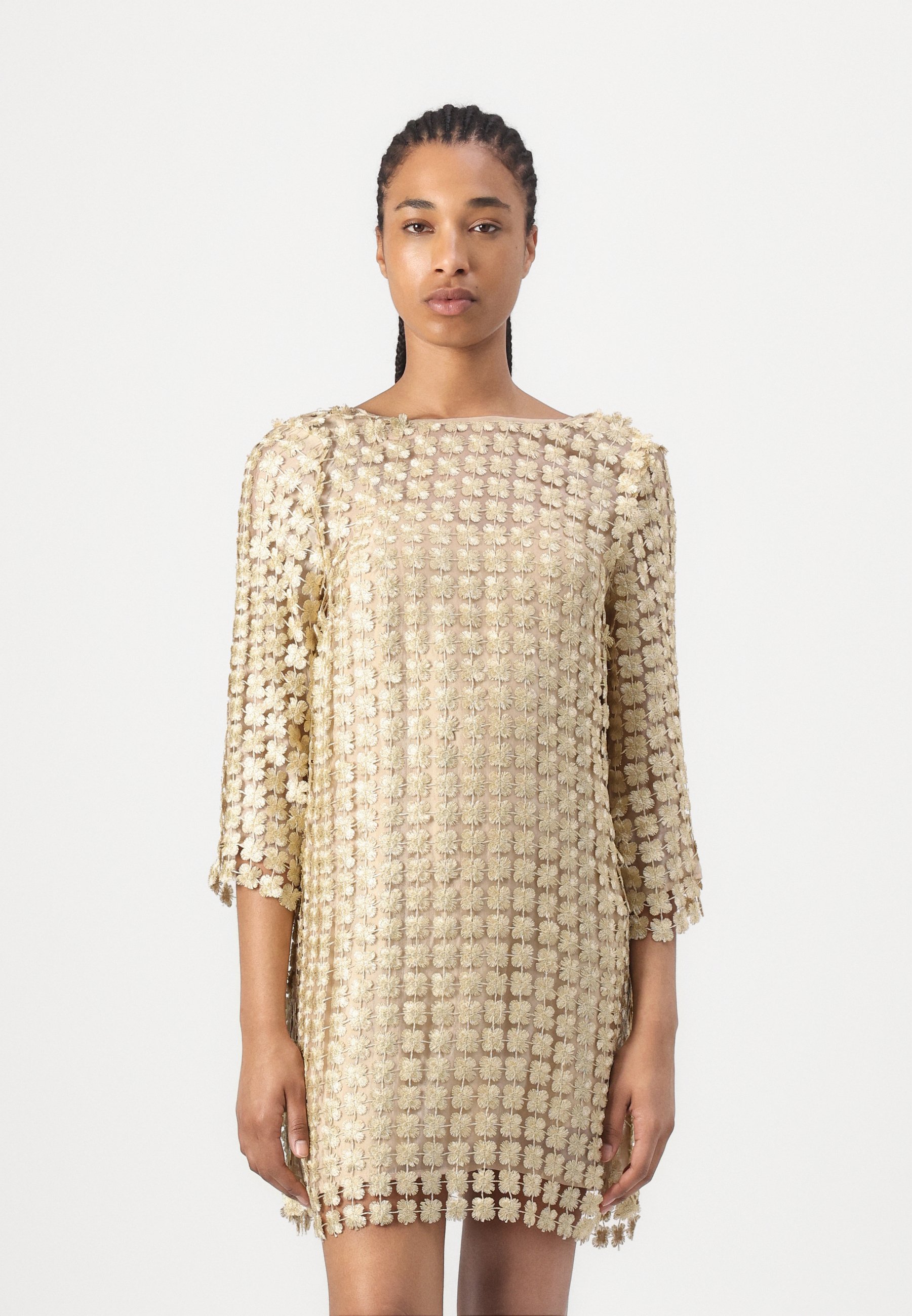 Bruuns Bazaar HEDYSCEPESBBYVA DRESS - Cocktail dress / Party dress - gold  coloured/gold-coloured - Zalando.co.uk