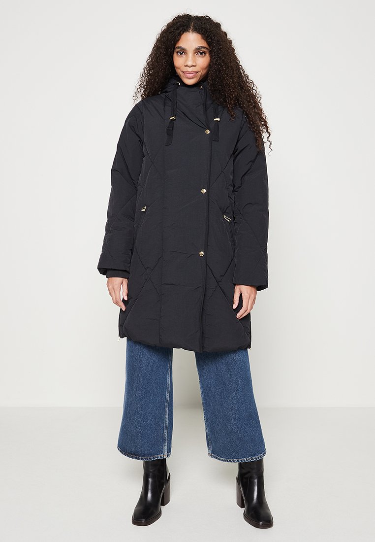 Noa Noa Wintermantel zwart Noa Noa Wintermantel zwart