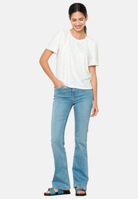 LolaLiza WITH BRODERIE ANGLAISE - Blouse - optical white