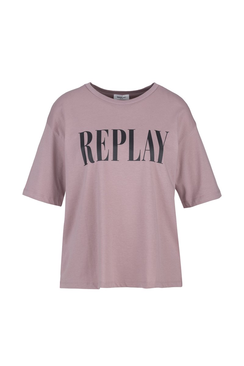 Replay T-shirt print roze Replay T-shirt print roze