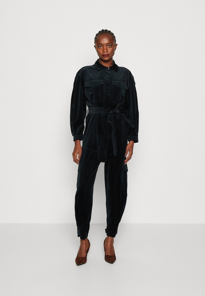 Banana Republic VELVET UTILITY Overall / Jumpsuit galactic green