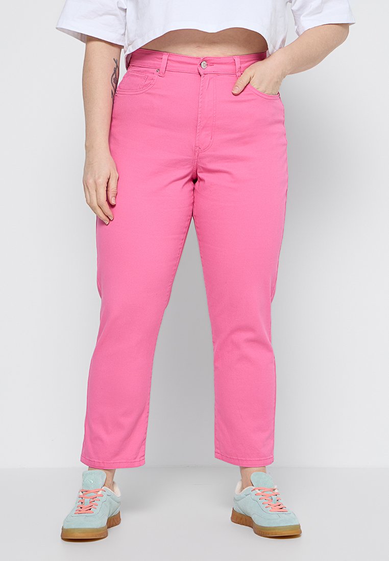 ONLY Carmakoma Slim fit jeans roze