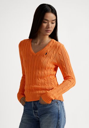 KIMBERLY LONG SLEEVE PULLOVER - Neule - sun orange