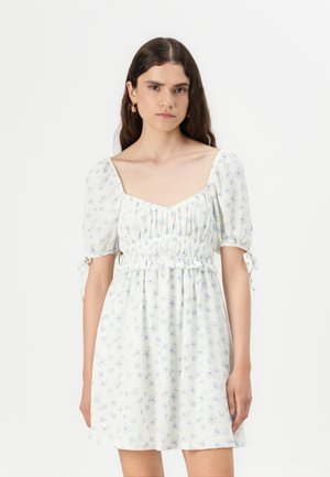 Gina Tricot PUFF SLEEVE DRESS - Dnevna haljina - blue