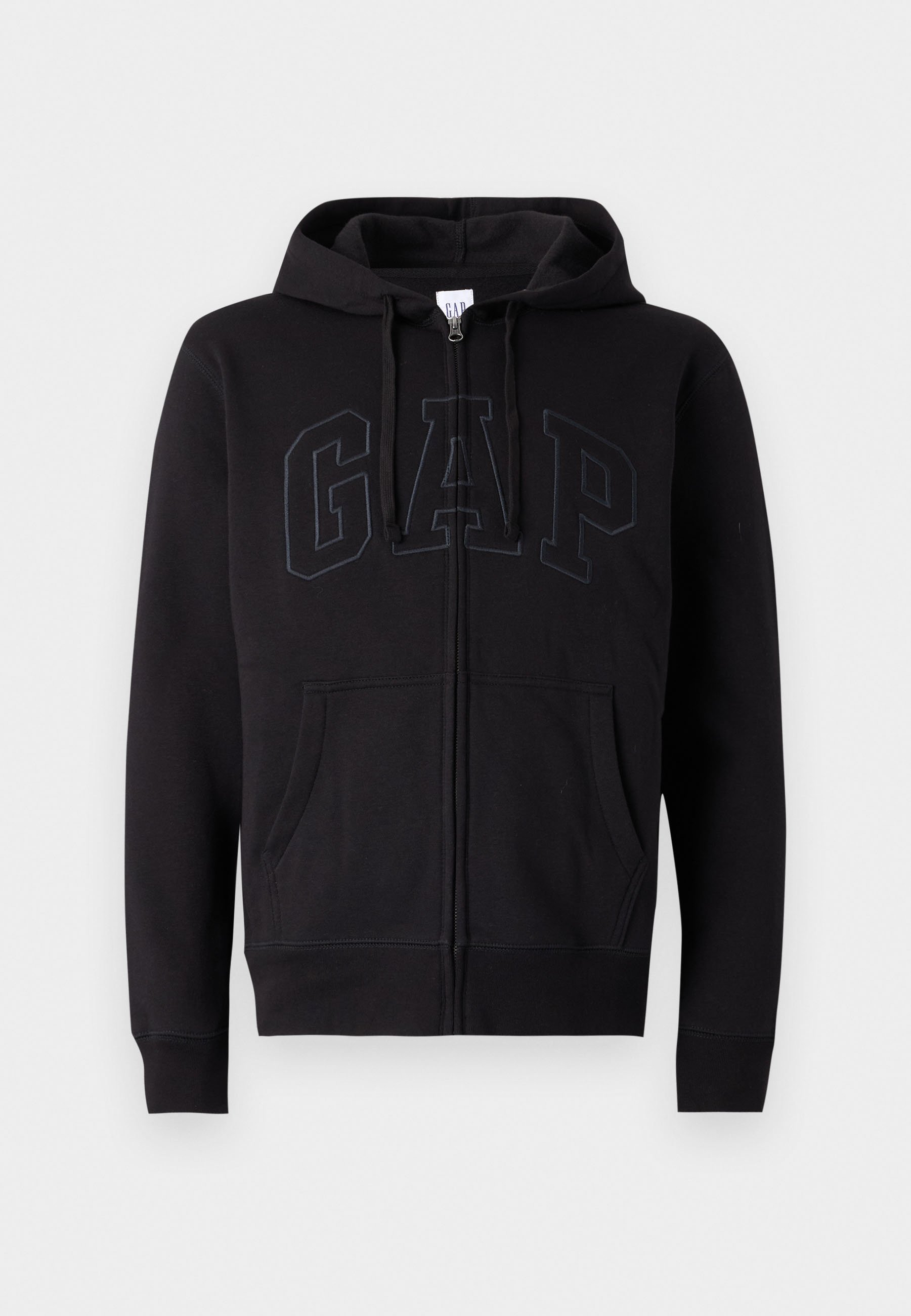 GAP zip hoodie navy × silver GAP Men's Full Zip Hoodie Navy Blue/Gray Logo Size Medium