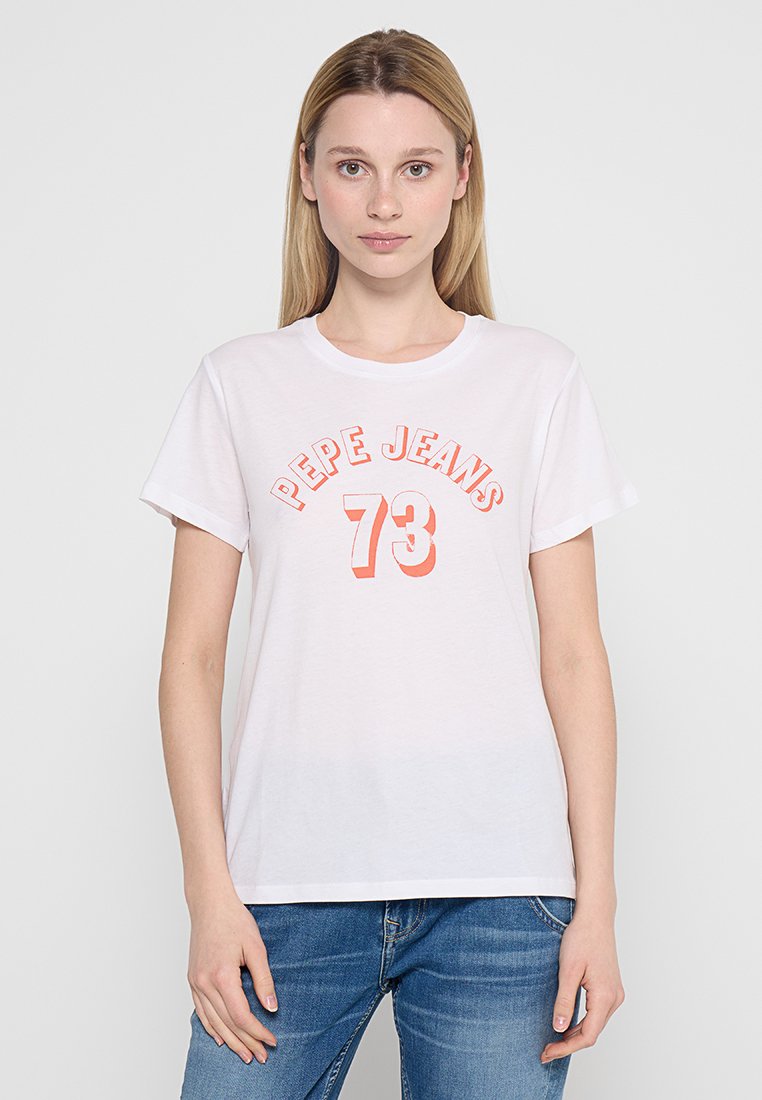 Pepe Jeans T-shirt print wit Pepe Jeans T-shirt print wit
