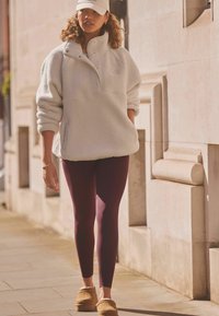 Self. HIGH WAIST  - Legingi - burgundy