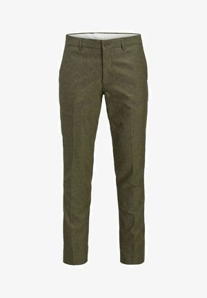 SLIM FIT - Ülikonnapüksid - olive night