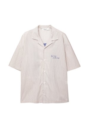 PULL&BEAR STRIPED SHORT SLEEVE - Shirt - lilac