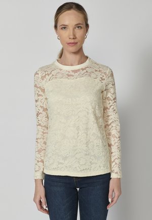 Koroshi LONG SLEEVE  - Bluza - beige