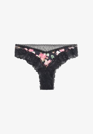 Next, EXTRA HIGH LEG - Braguitas - black floral print