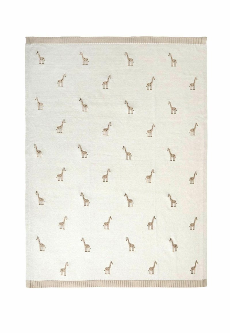 JoJo Maman Bébé GIRAFFE EMBROIDERED - Osuška - natural