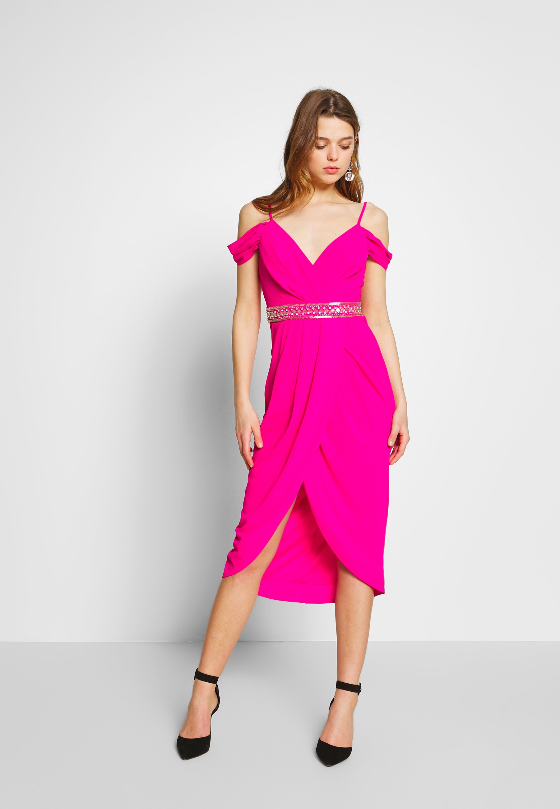 Tfnc Willow Midi Dress Ballkleid Fuschia Pink Zalando De