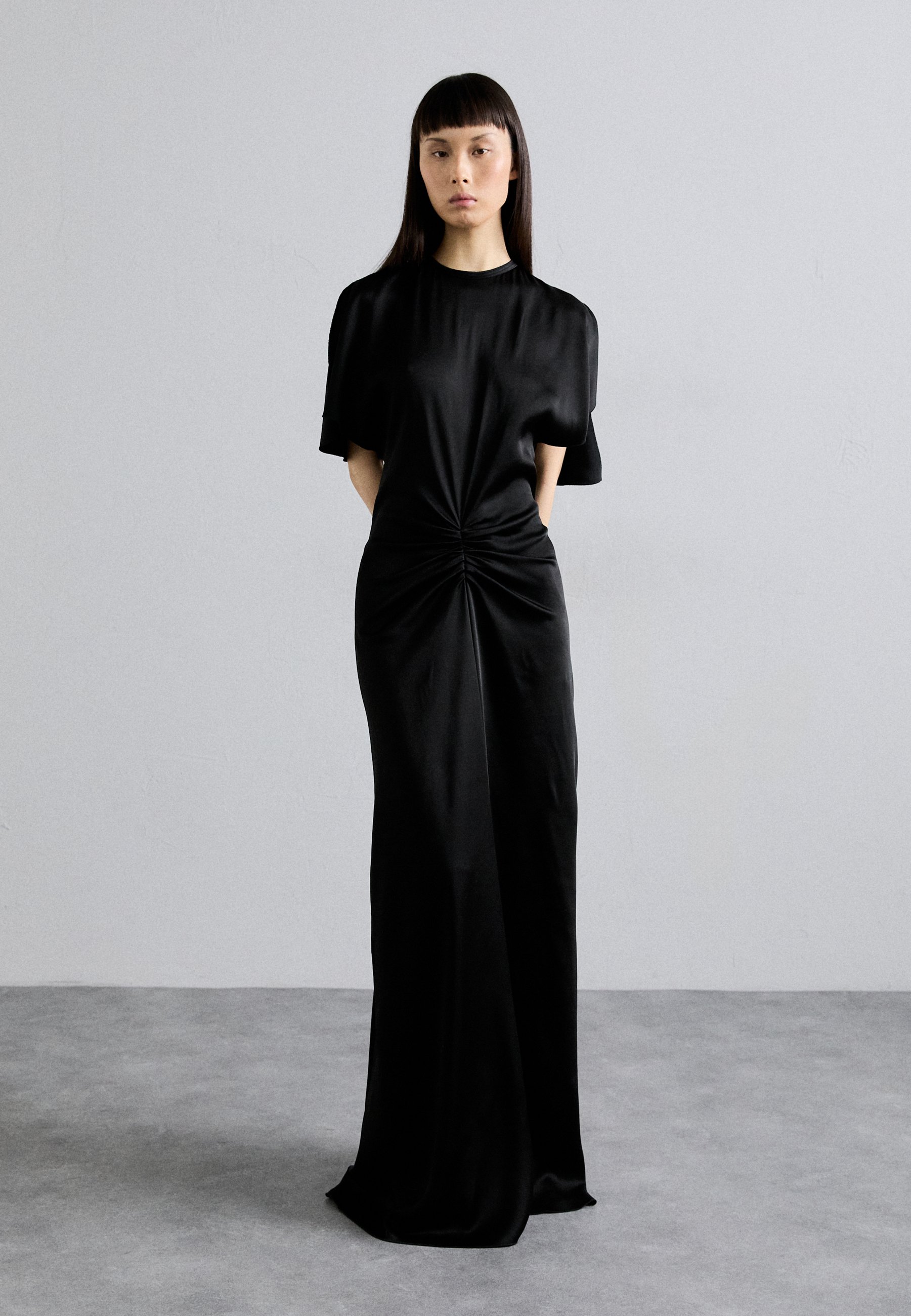 Victoria Beckham GATHERED WAIST FLOOR LENGTH DRESS
