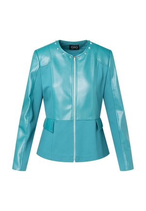 QUIOSQUE Bunda z umělé kůže - turquoise