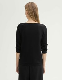 TOM TAILOR DENIM STRUCTURED - Sweater - deep black