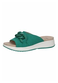 Caprice Ciabattine - emerald suede