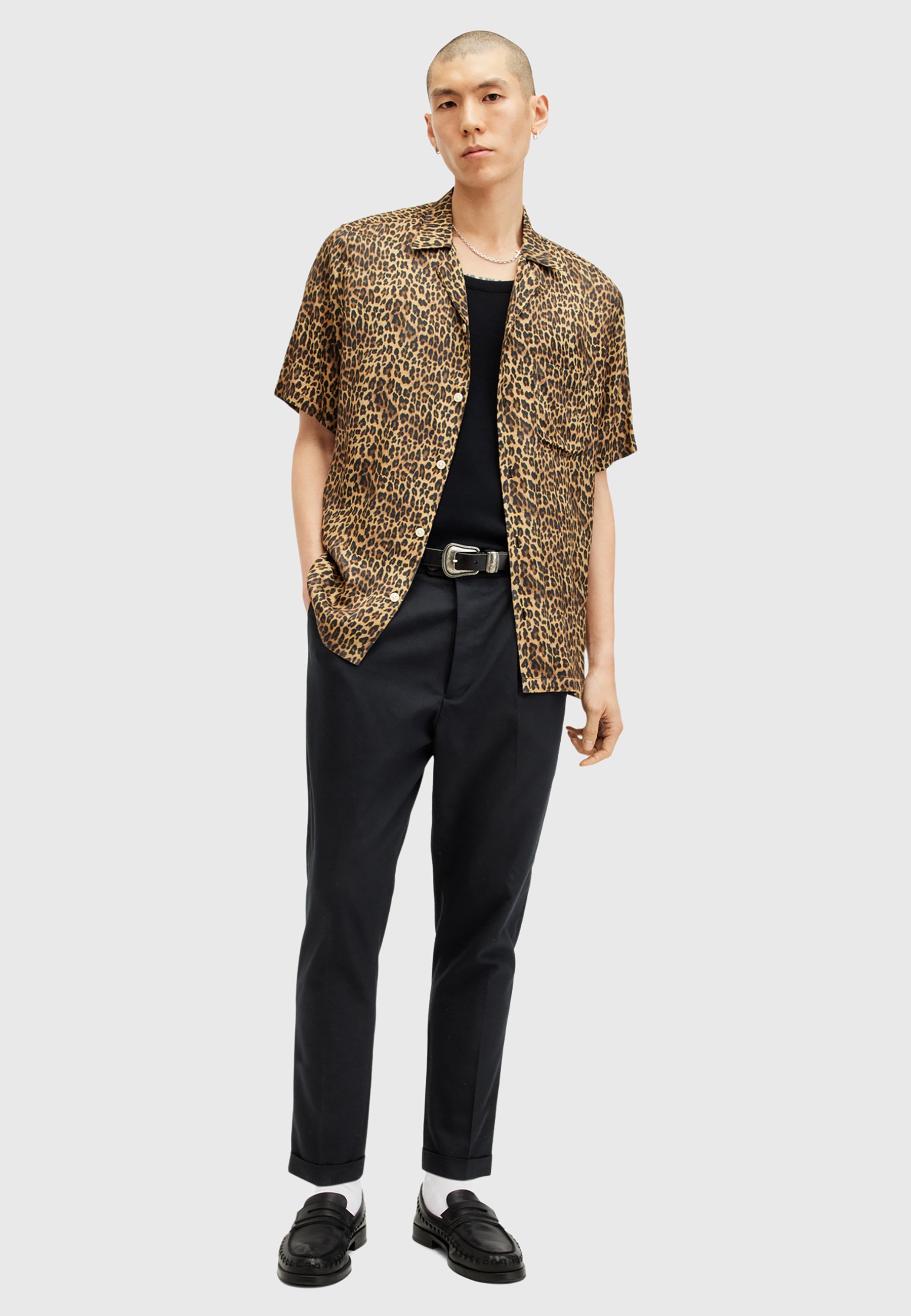 AllSaints TALLIS TROUSER - Chinos - black/beige - Zalando.co.uk