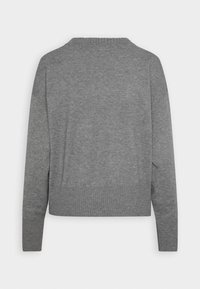 JDY JDYPRIME LIFE L S V-NECK - Pulover - medium grey melange