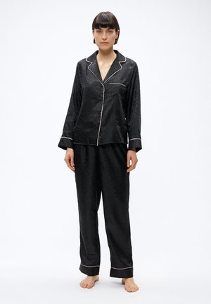 SIGNATURE LONG ALL OVER PJ  - Pyžamová súprava - black