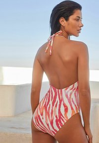 Next TUMMY SHAPING CONTROL BEADED - Maillot de bain - white pink zebra foil