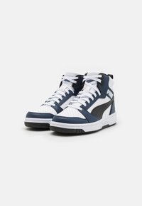 Puma REBOUND V6 MID JR  - Sneakers alte - white/black/club navy