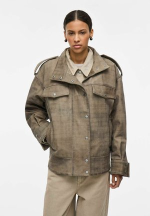 Leather jacket - beige