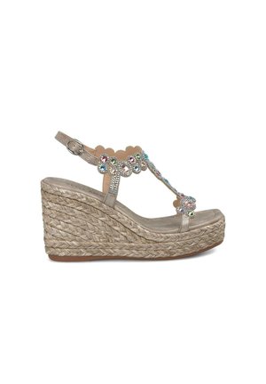 Sandalen met plateauzool - bronce