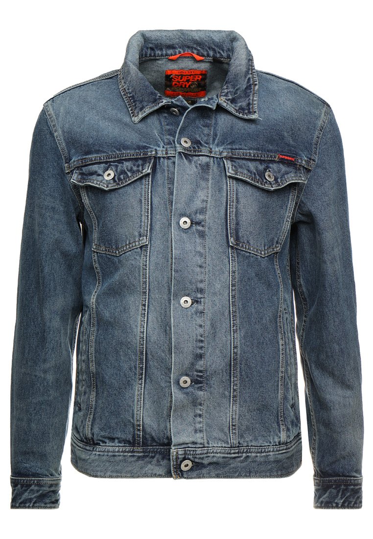 Superdry HIGHWAYMAN TRUCKER Jeansjacka vale mid blue Superdry HIGHWAYMAN TRUCKER Jeansjacka vale mid blue