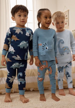 Next, REGULAR FIT - SNUGGLE 3 PACK SET - Pyjama - navy/grey dinosaur