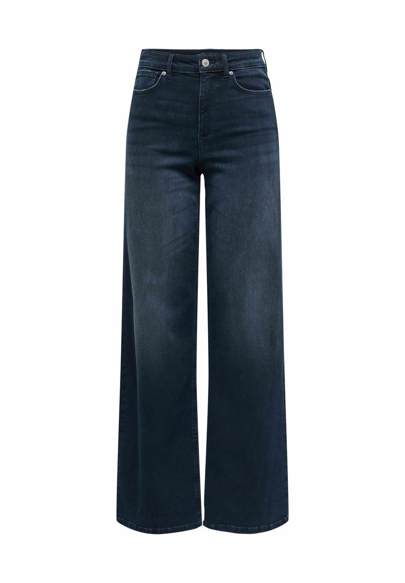 ONLY MADISON - Wide leg - blue black denim/zwartblauw denim - Zalando.nl