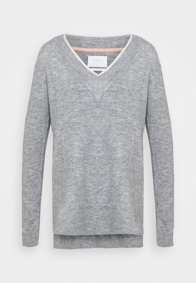 BÁSICO PICO- - Sweter - grey mélange