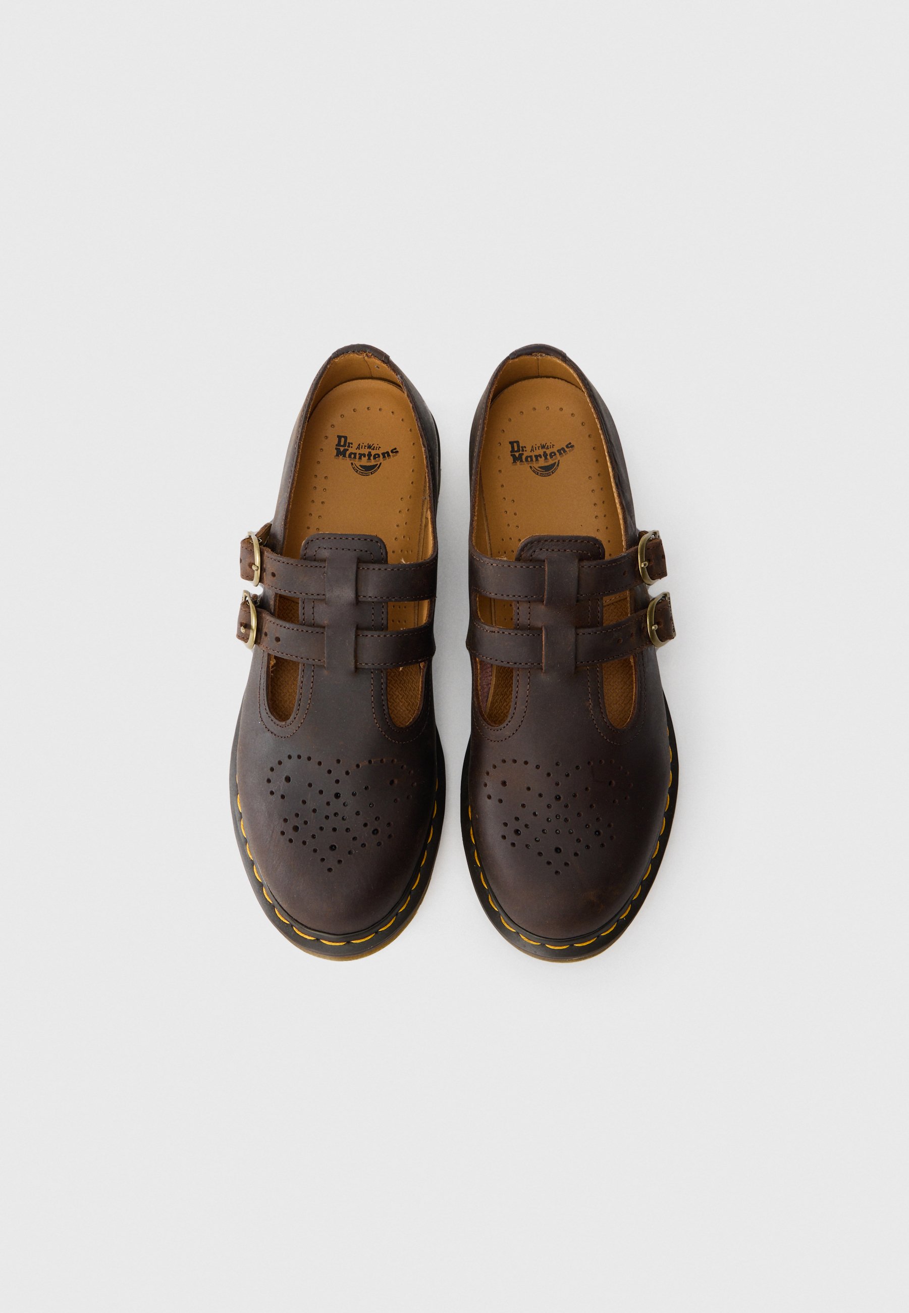 靴 Dr.Martens MARY JANE Dr. Martens MARY JANE - Pantofi slip-on - dark brown/maroniu