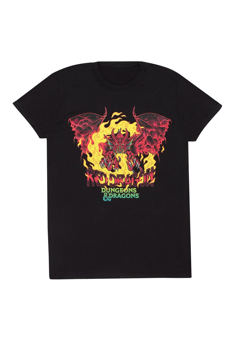 Henry Tiger DUNGEONS AND DRAGONS DRAGON  - Triko s potiskem - black