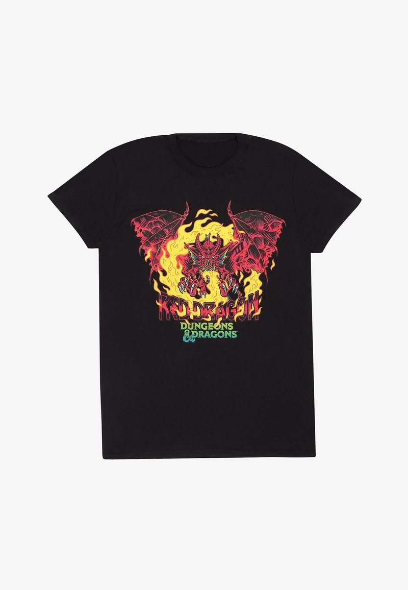 Henry Tiger DUNGEONS AND DRAGONS DRAGON - Triko s potiskem - black