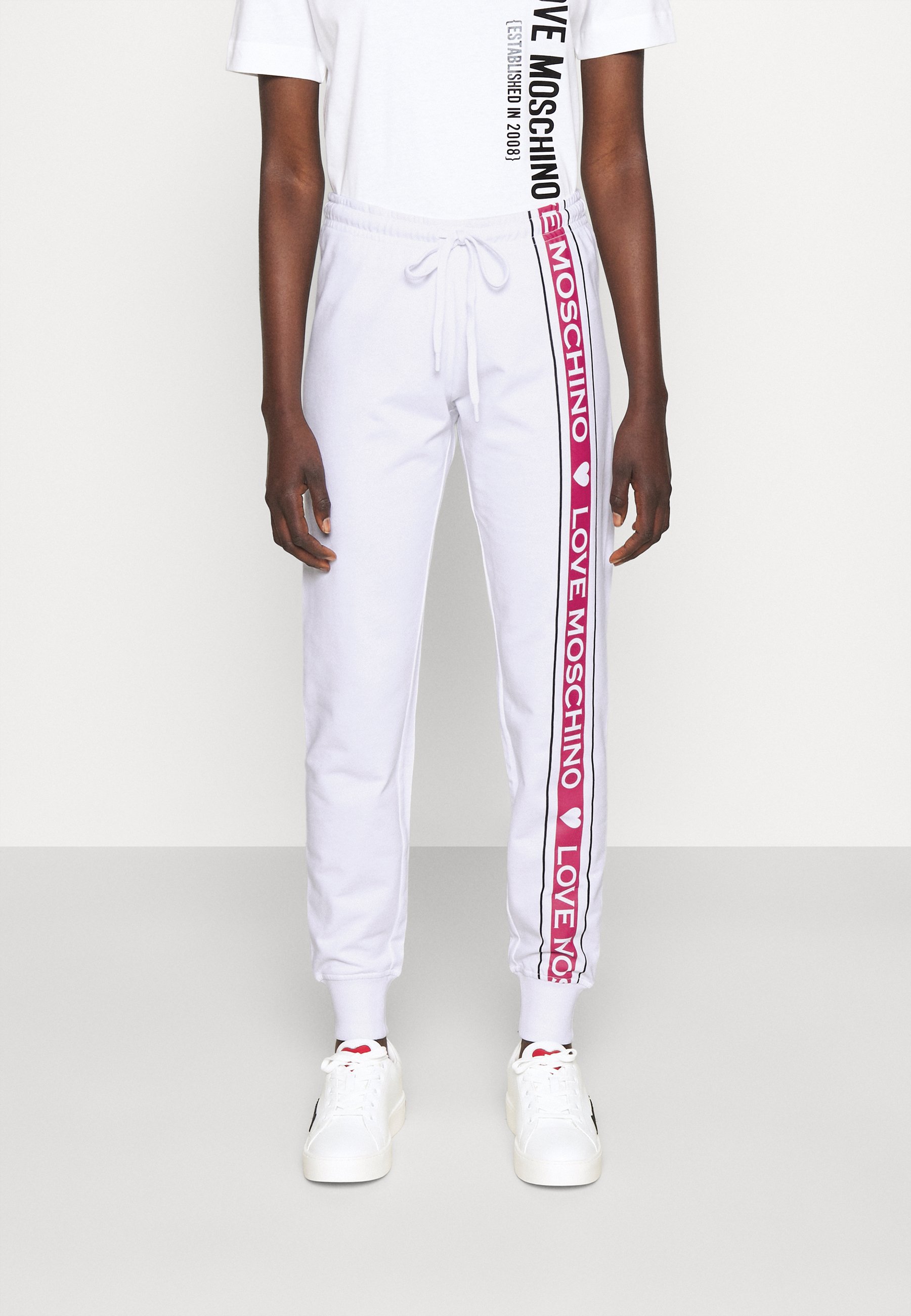 Love Moschino Pantaloni sportivi - optical white/bianco - Zalando.it