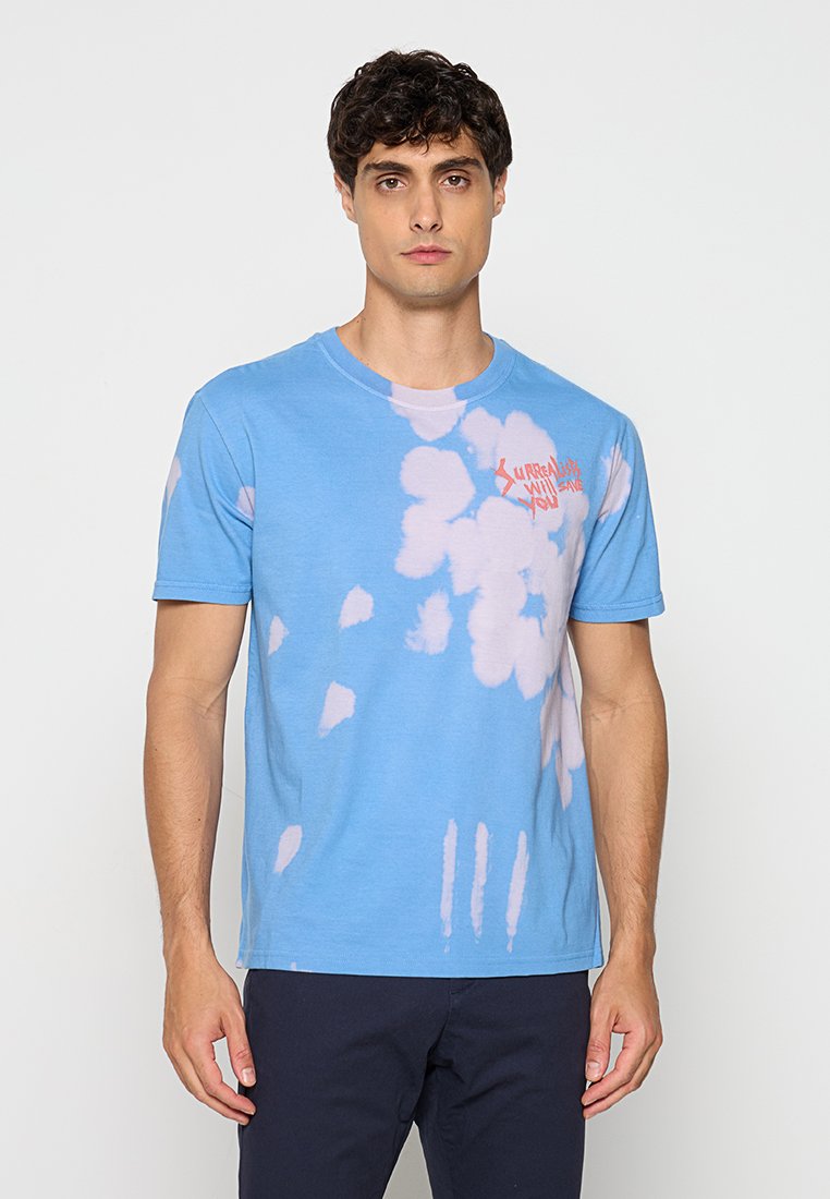 Desigual T-shirt print blauw