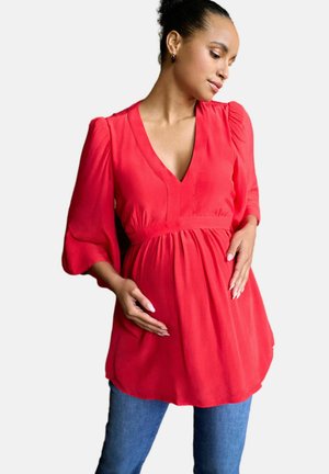 REGULAR FIT-NURSING FLUTTER SLEEVE - Pusero - red