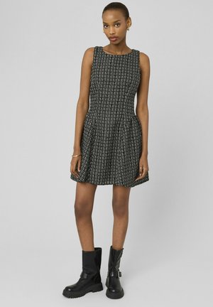 EN TWEED - Robe de jour - noir