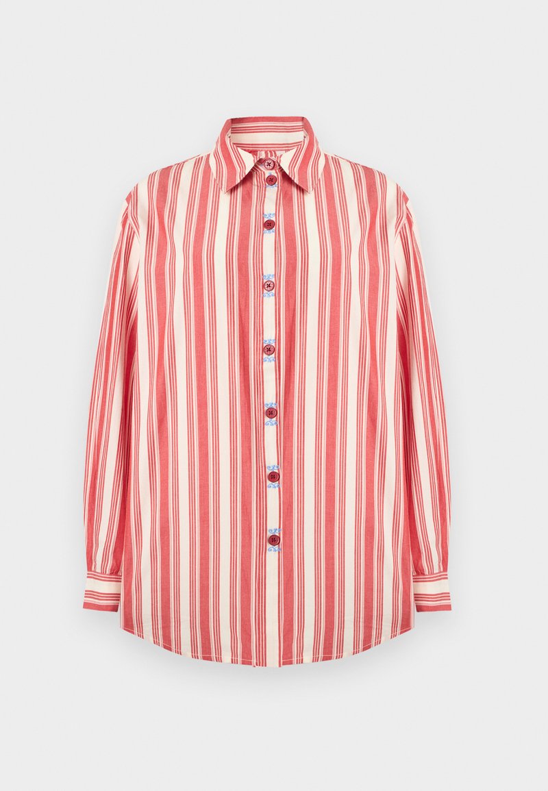 Stine Goya STRIPED EMBROIDERED LOOSE LONG SLEEVE SHIRT - Skjortebluser ...